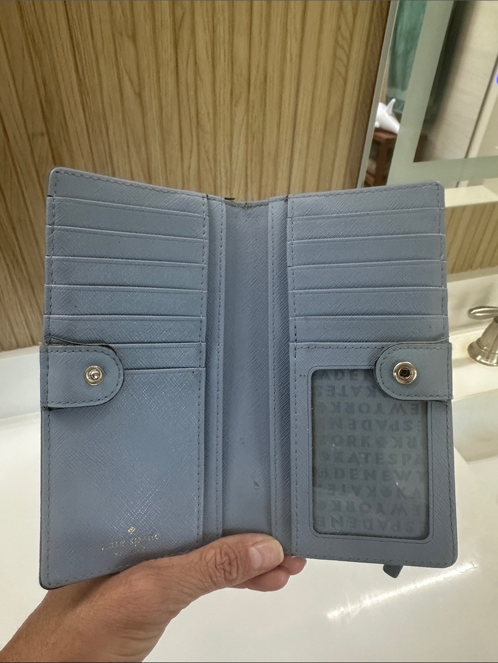 Powder blue Kate Spade wallet